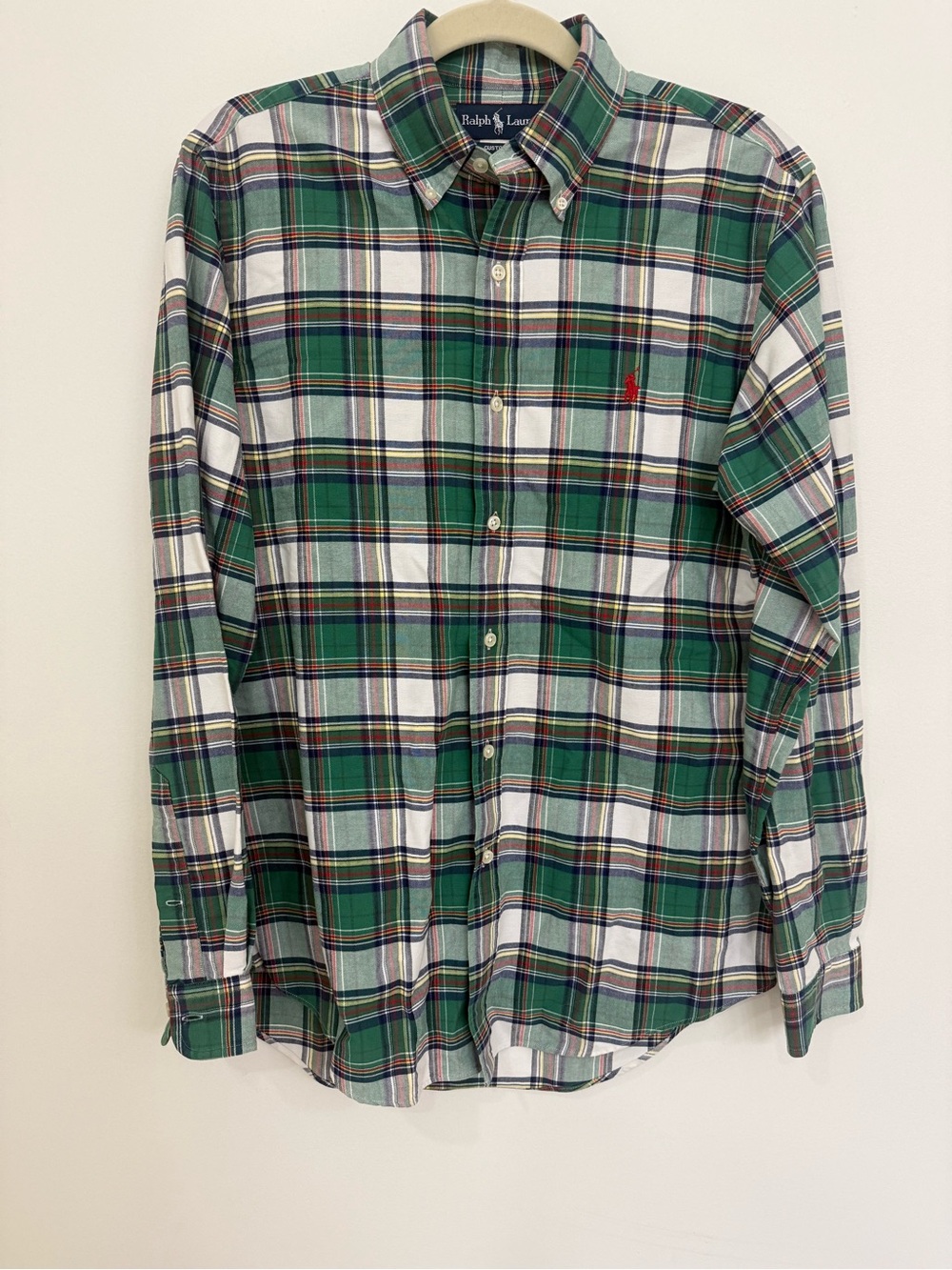 Ralph Lauren Green Plaid Button-Down Shirt Mens’s Size Small